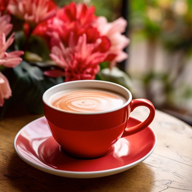 Taza de café sobre la mesa